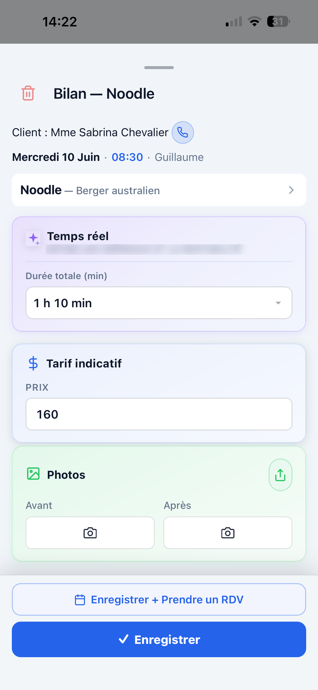 Bilan post-toilettage de Titoutou avec photos avant/après